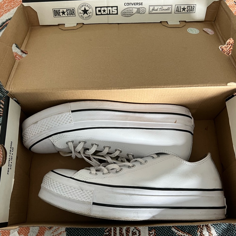 White Converse Platform Shoes - US 7.5 Women’s